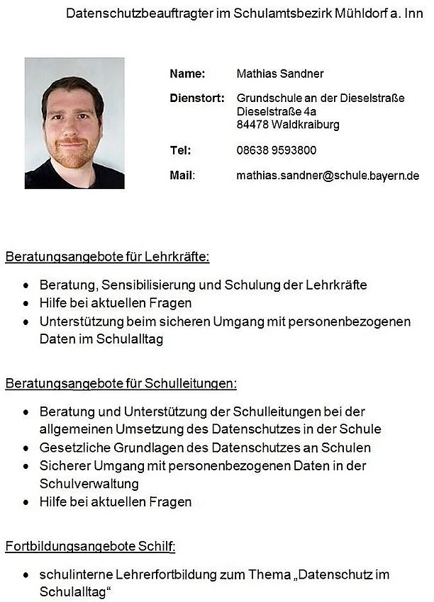 Datenschutzbeauftrager Schulamt Mühldorf