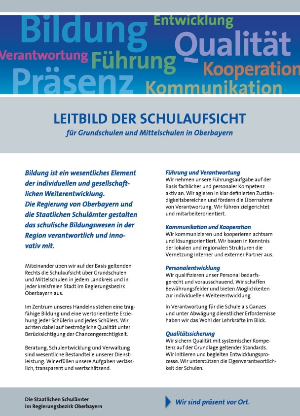 Leitbild der Schulaufsicht